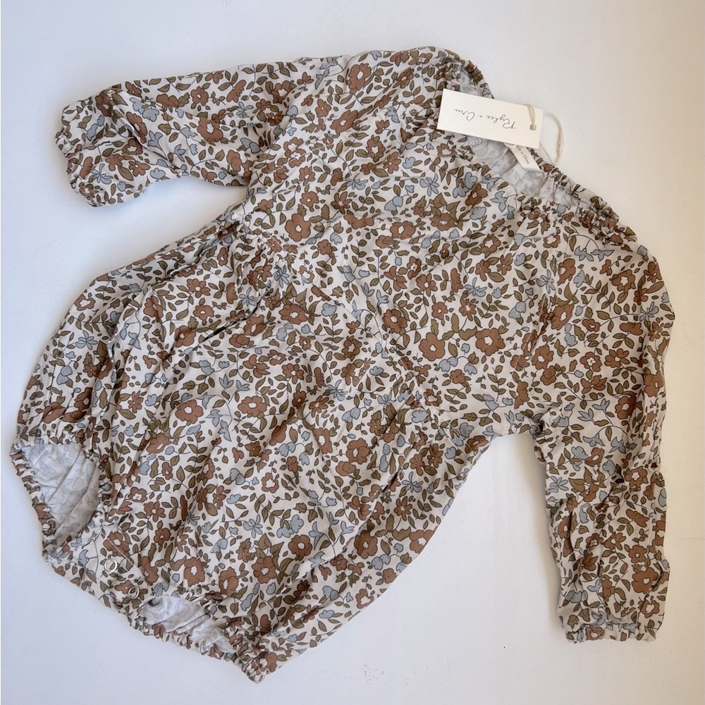 Rylee + Cru LONG SLEEVE BUBBLE ROMPER, AUTUMN FLORAL
